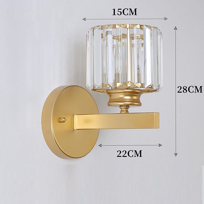 Applique murale doré vintage avec abat - jour en Crystal│ EMOXI - product_type_Floor lamp arc
