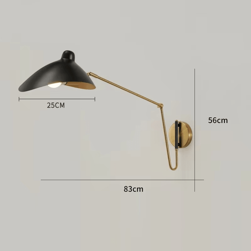 Applique murale dorée avec bras articulé │MYSTAL - product_type_Ma boutique