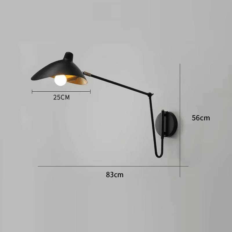 Applique murale dorée avec bras articulé │MYSTAL - product_type_Ma boutique
