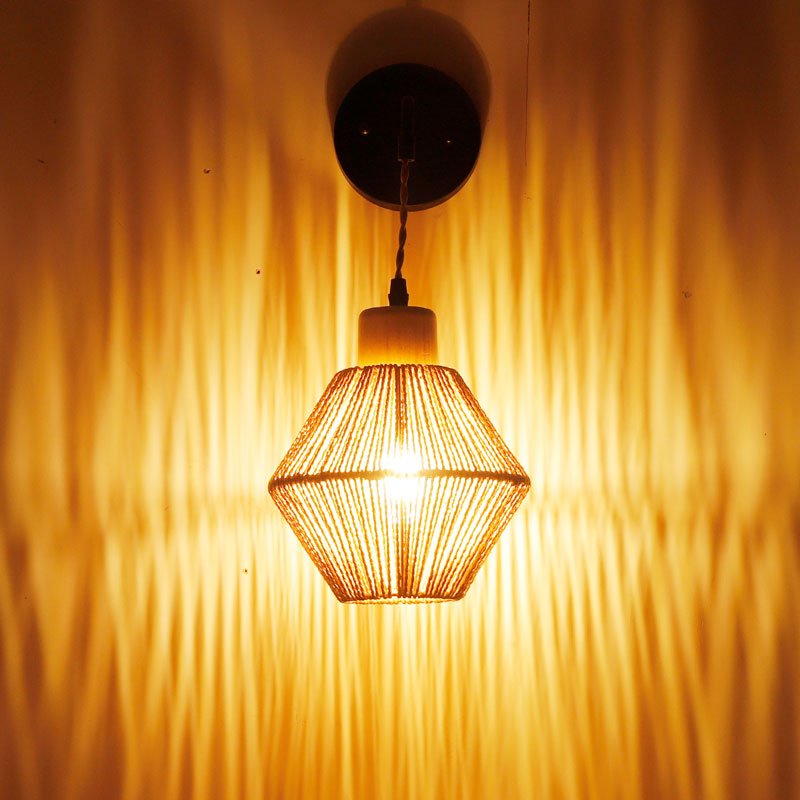 Applique murale en corde suspendue vintage │ ILKOP - product_type_Floor lamp arc