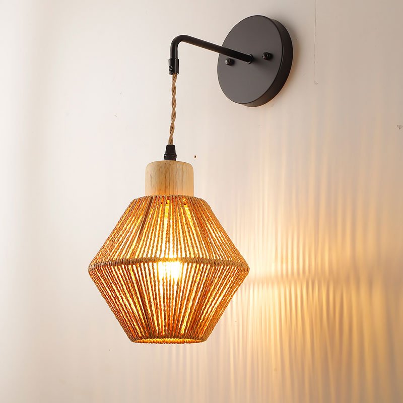 Applique murale en corde suspendue vintage │ ILKOP - product_type_Floor lamp arc