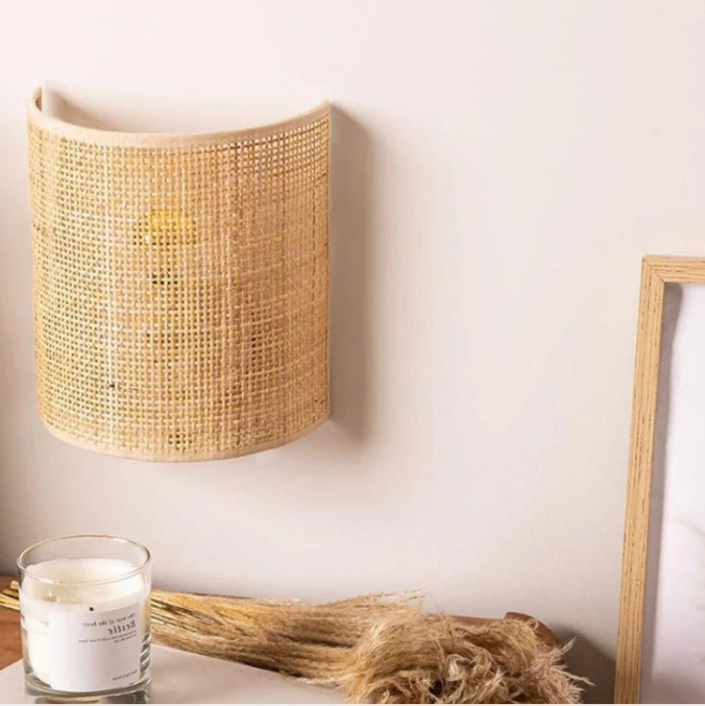 Applique murale en rotin Asiatique │ UESTA - product_type_Floor lamp arc