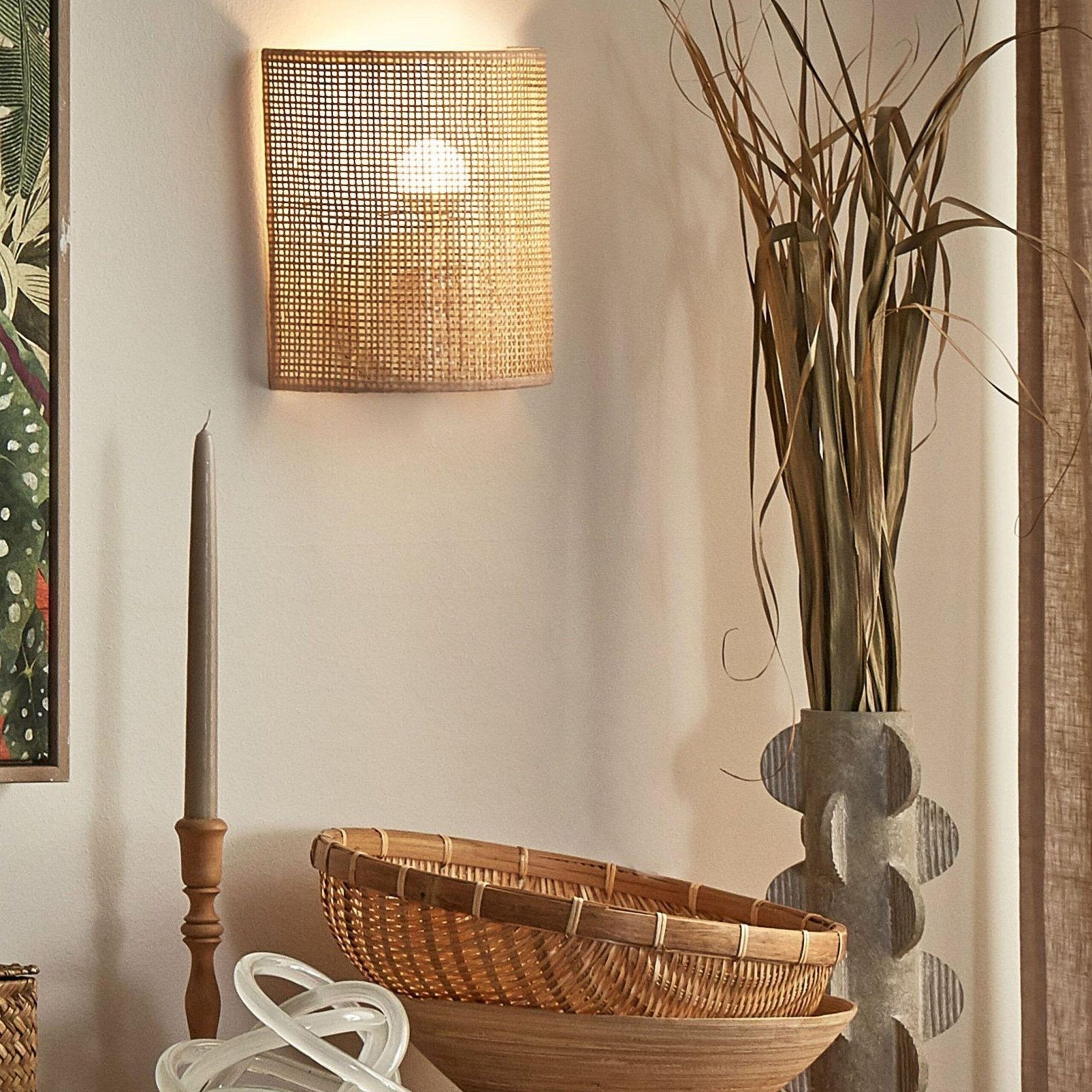 Applique murale en rotin Asiatique │ UESTA - product_type_Floor lamp arc