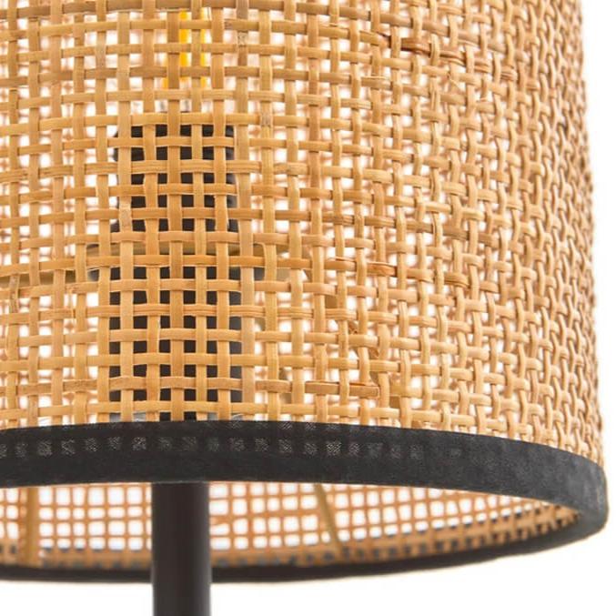 Applique murale en rotin cylindrique noir │ LUMIA - product_type_Floor lamp arc