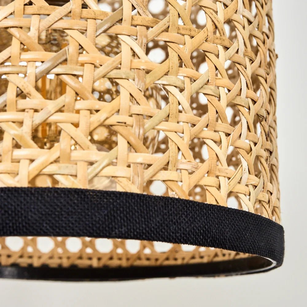 Applique murale en rotin noir vintage │ REDO - product_type_Floor lamp arc