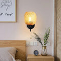 Applique murale en rotin noire ovale │ ZEITUNA - product_type_Floor lamp arc