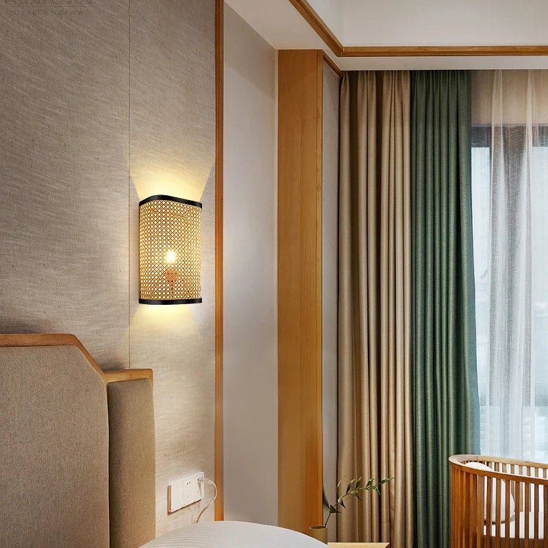 Applique murale en rotin rectangulaire │ NAMURA - product_type_Floor lamp arc