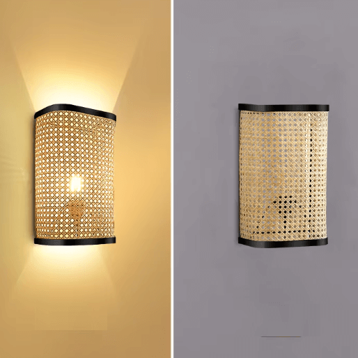 Applique murale en rotin rectangulaire │ NAMURA - product_type_Floor lamp arc