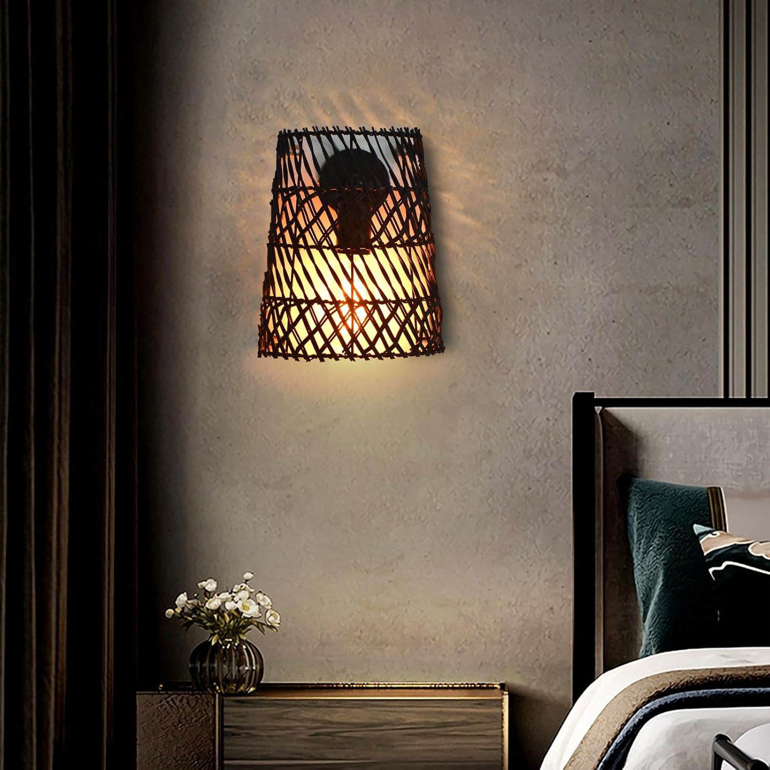 Applique murale en rotin style bohème │ SACADE - product_type_Floor lamp arc