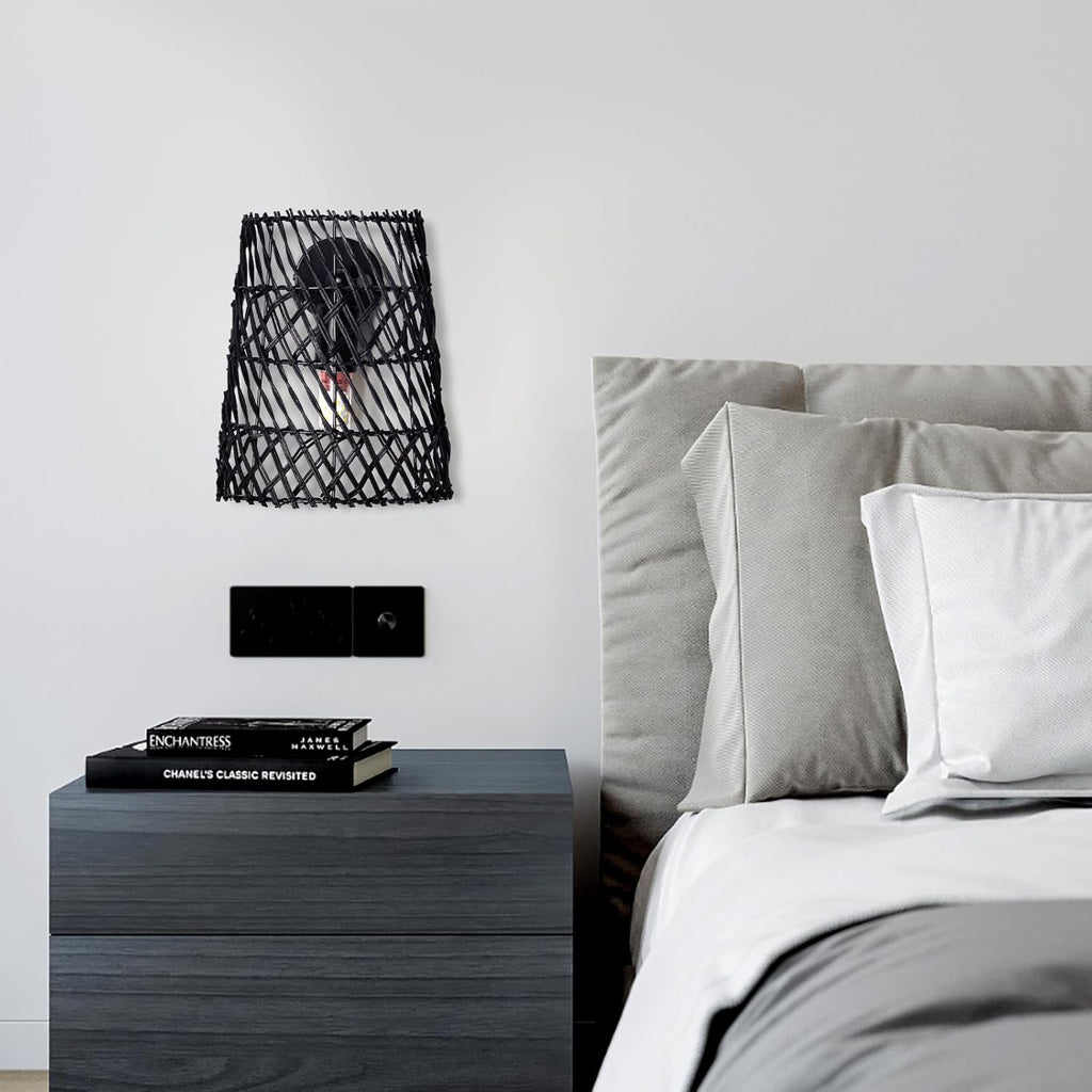 Applique murale en rotin style bohème │ SACADE - product_type_Floor lamp arc