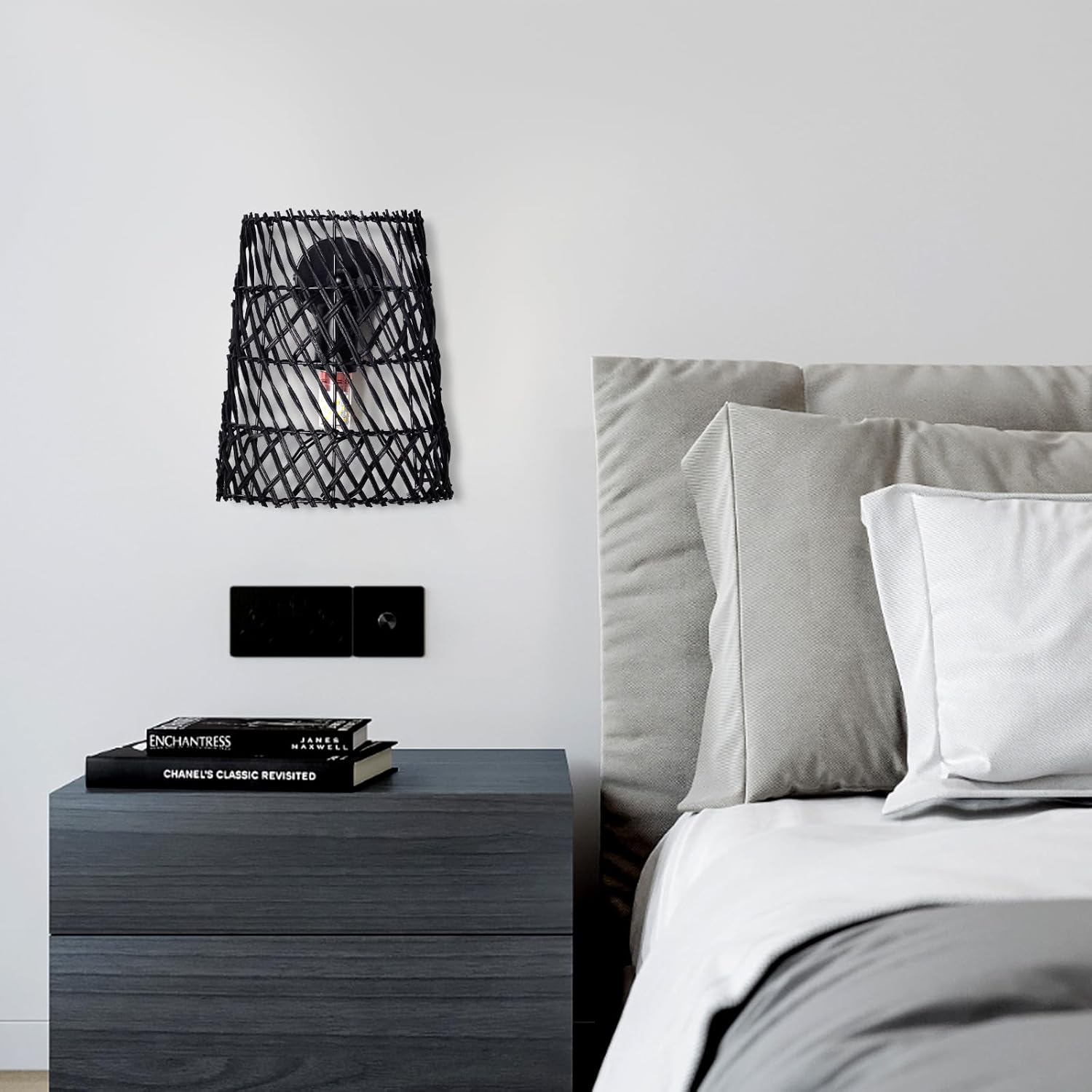 Applique murale en rotin style bohème │ SACADE - product_type_Floor lamp arc