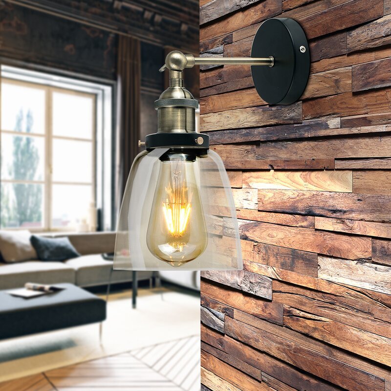 Applique murale industrielle en verre en verre │ EFRAT - product_type_Floor lamp arc