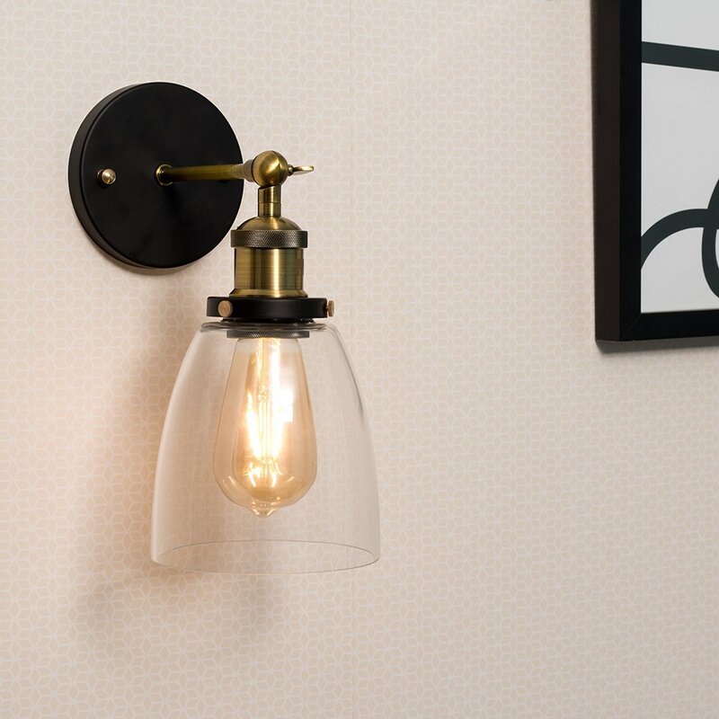 Applique murale industrielle en verre en verre │ EFRAT - product_type_Floor lamp arc