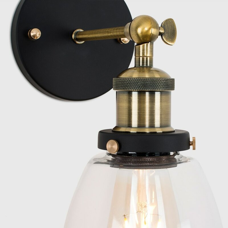 Applique murale industrielle en verre en verre │ EFRAT - product_type_Floor lamp arc