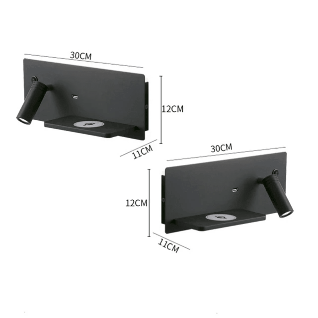 Applique murale LED avec chargeur induction et USB │ KAPELO - product_type_Floor lamp arc