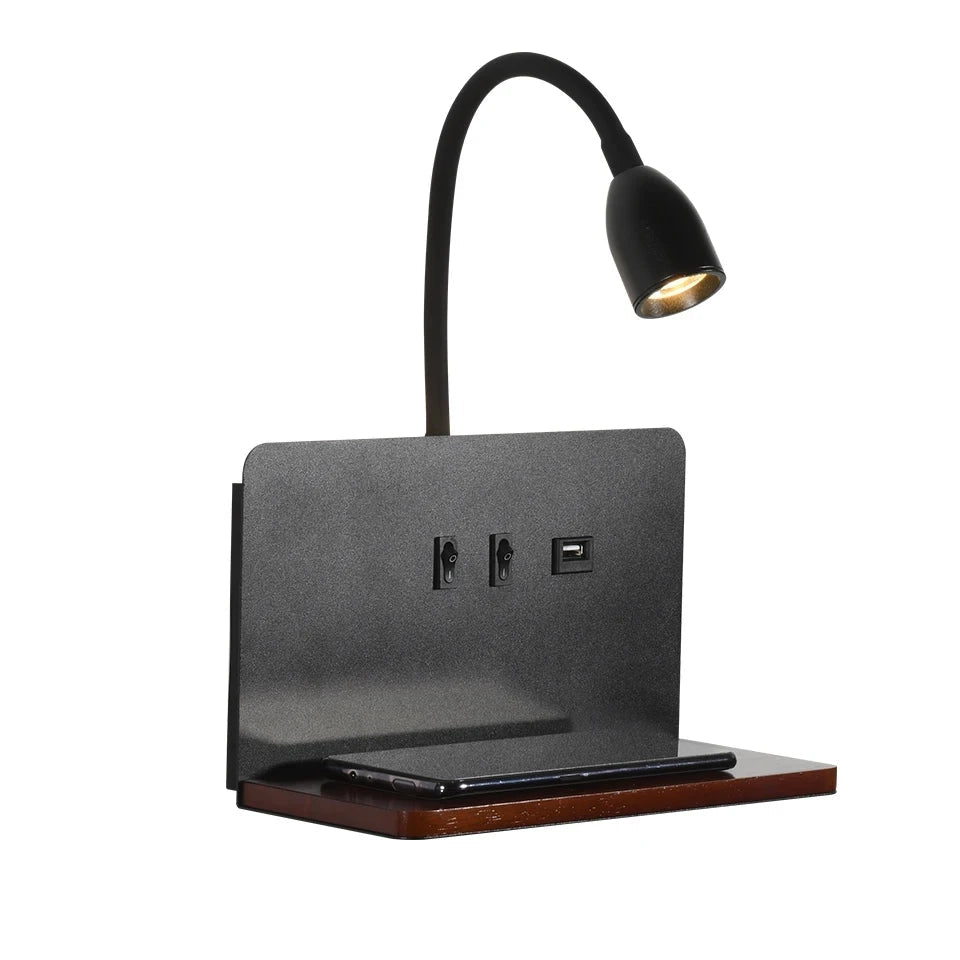 Applique murale LED avec double source lumineuse et chargeur induction │ IZNAT - product_type_Ma boutique