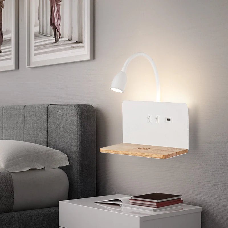 Applique murale LED avec double source lumineuse et chargeur induction │ IZNAT - product_type_Ma boutique