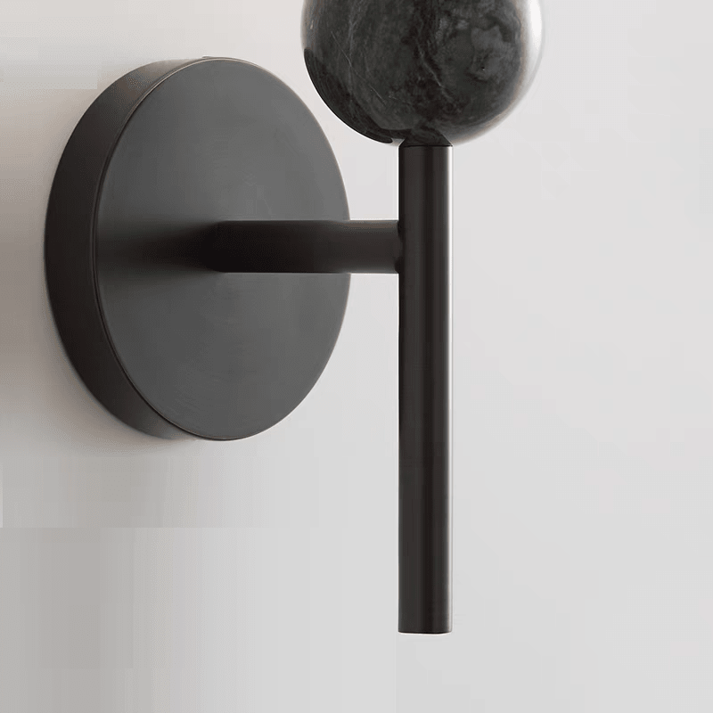 Applique murale LED dorée Vintage en laiton et marbre │ FLUTE - product_type_Floor lamp arc