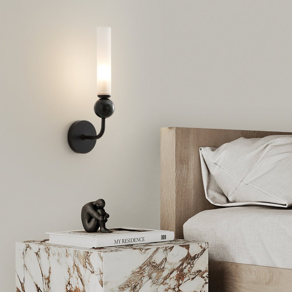 Applique murale LED dorée Vintage en laiton et marbre │ FLUTE - product_type_Floor lamp arc