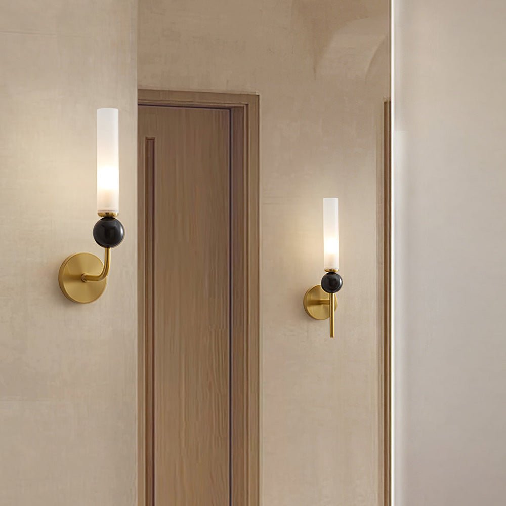 Applique murale LED dorée Vintage en laiton et marbre │ FLUTE - product_type_Floor lamp arc