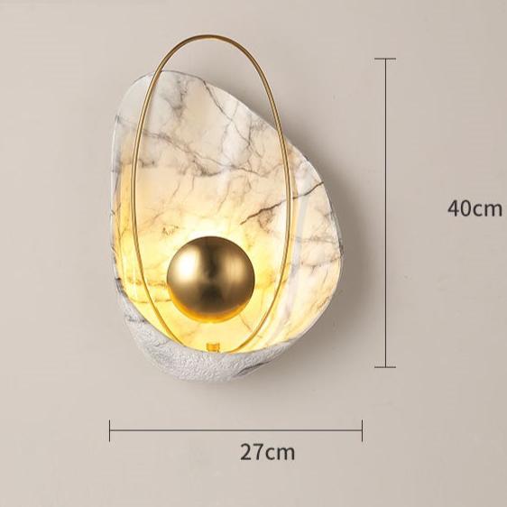 Applique murale LED en marbre au design scandinave│ PERLA - product_type_Floor lamp arc