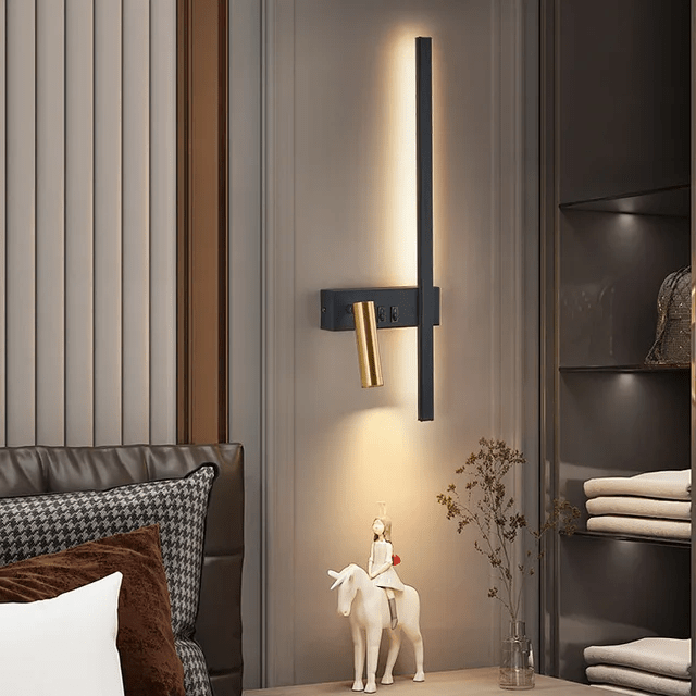 Applique murale LED métallique avec double source lumineuse│ FROJA - product_type_Floor lamp arc