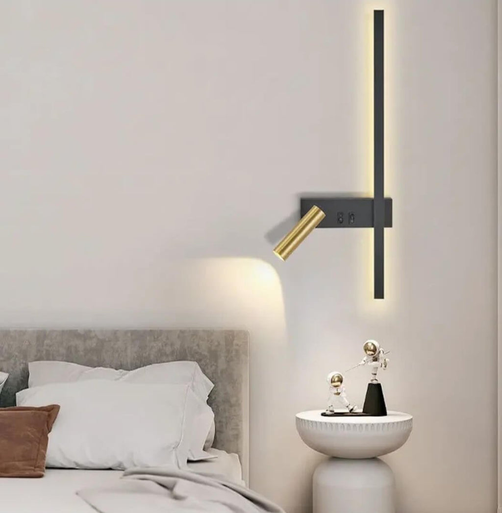Applique murale LED métallique avec double source lumineuse│ FROJA - product_type_Floor lamp arc