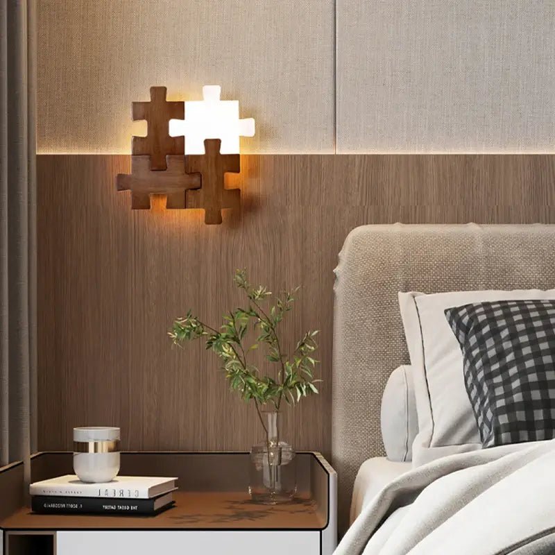Applique murale LED moderne en bois et acrylique│ PUZZLE - product_type_Floor lamp arc