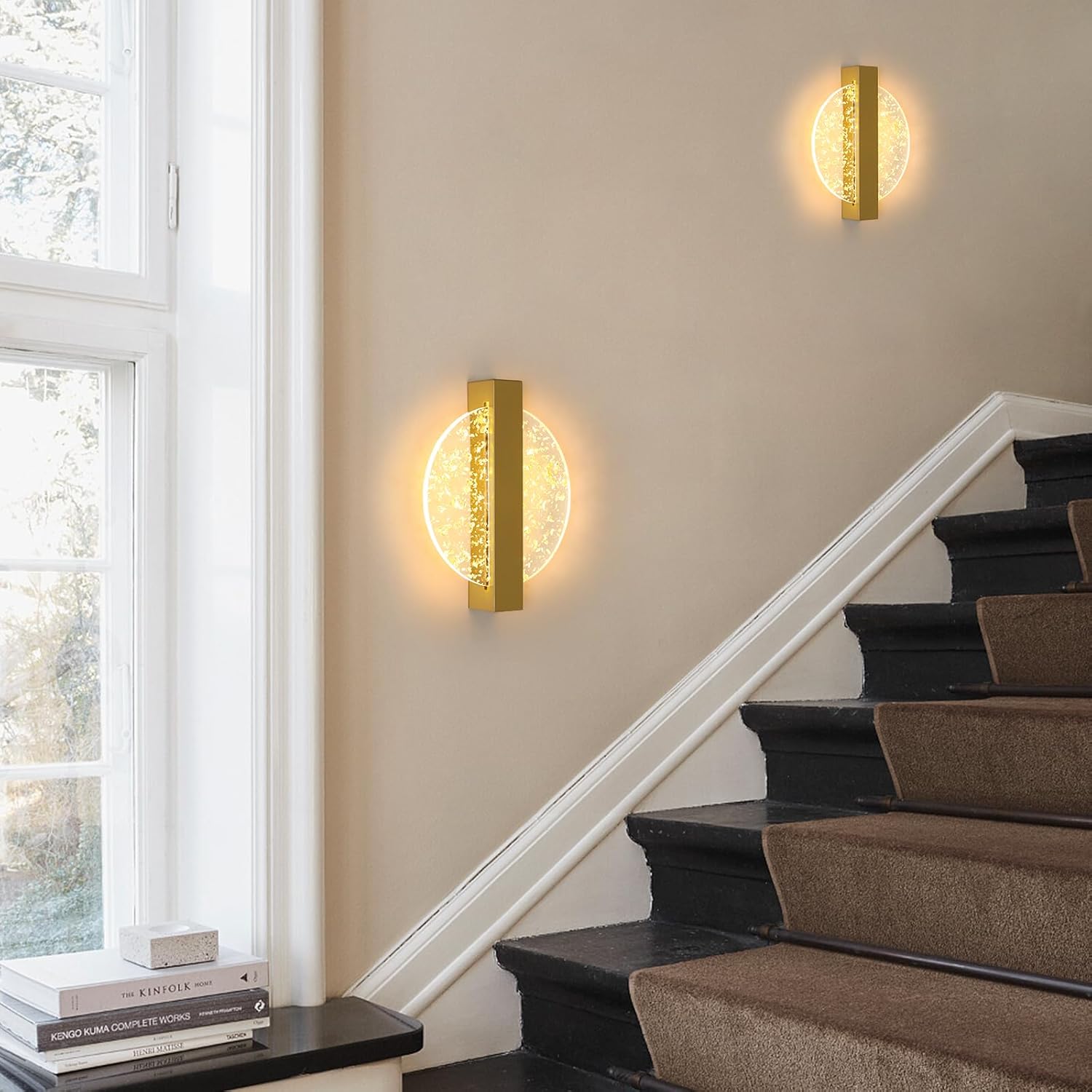 Applique murale LED ronde avec feuilles d'or │ PODIKA - product_type_Ma boutique