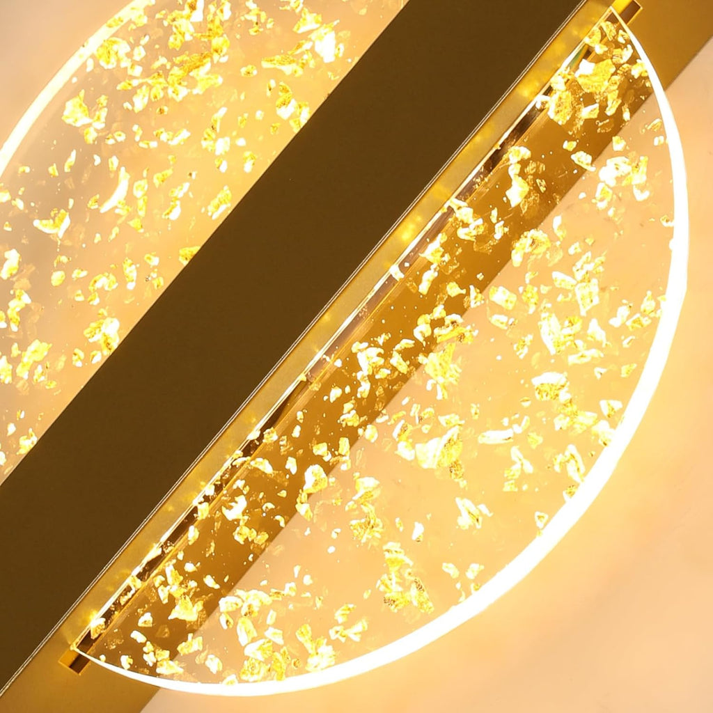 Applique murale LED ronde avec feuilles d'or │ PODIKA - product_type_Ma boutique