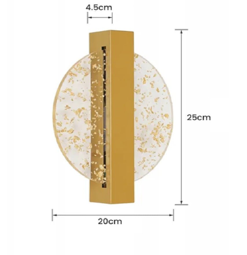 Applique murale LED ronde avec feuilles d'or │ PODIKA - product_type_Ma boutique
