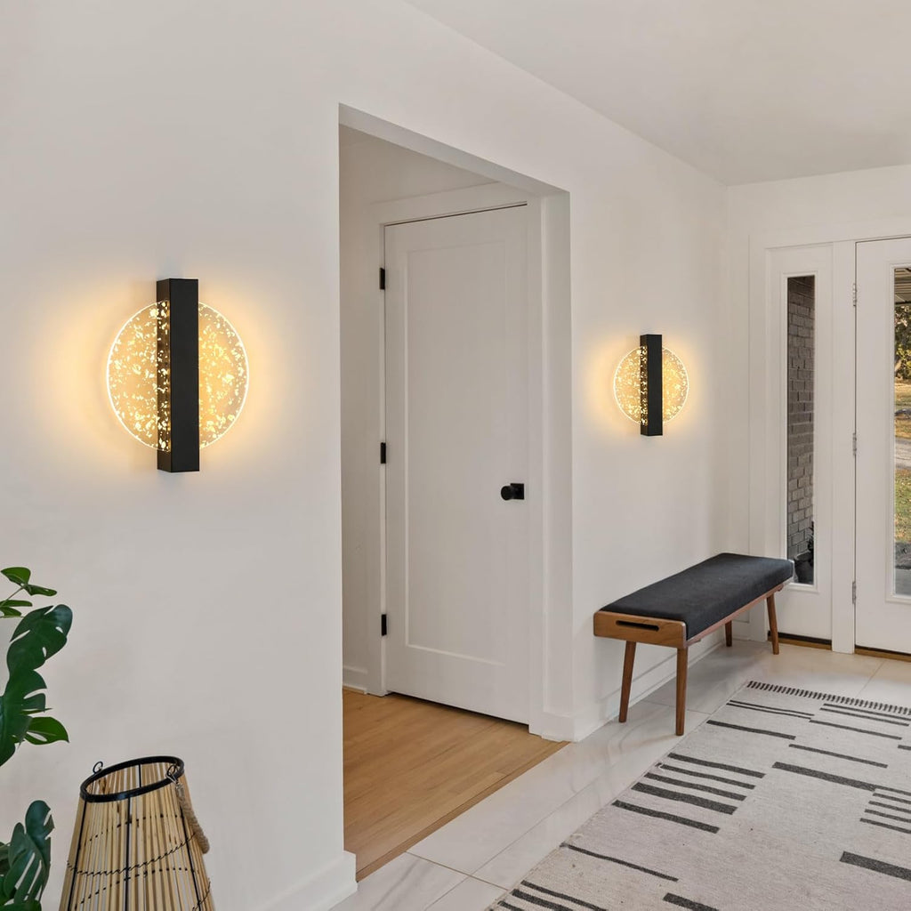 Applique murale LED ronde avec feuilles d'or │ PODIKA - product_type_Ma boutique