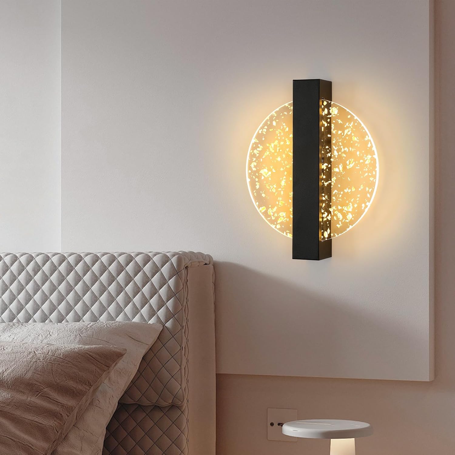 Applique murale LED ronde avec feuilles d'or │ PODIKA - product_type_Ma boutique