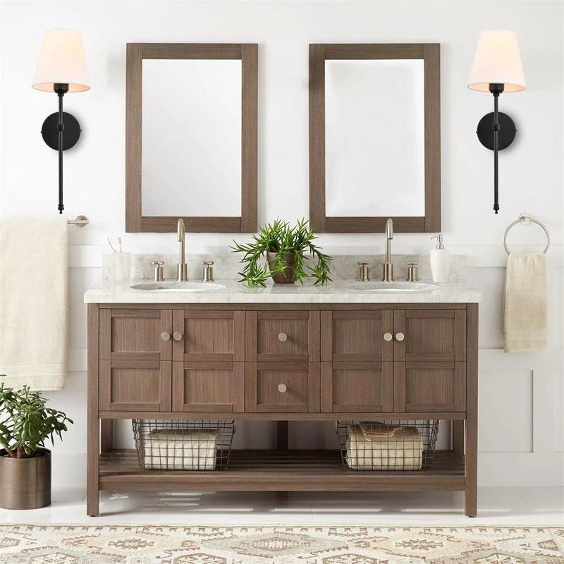 Applique murale moderne en laiton avec abat - jour en lin │ SENOL - product_type_Ma boutique