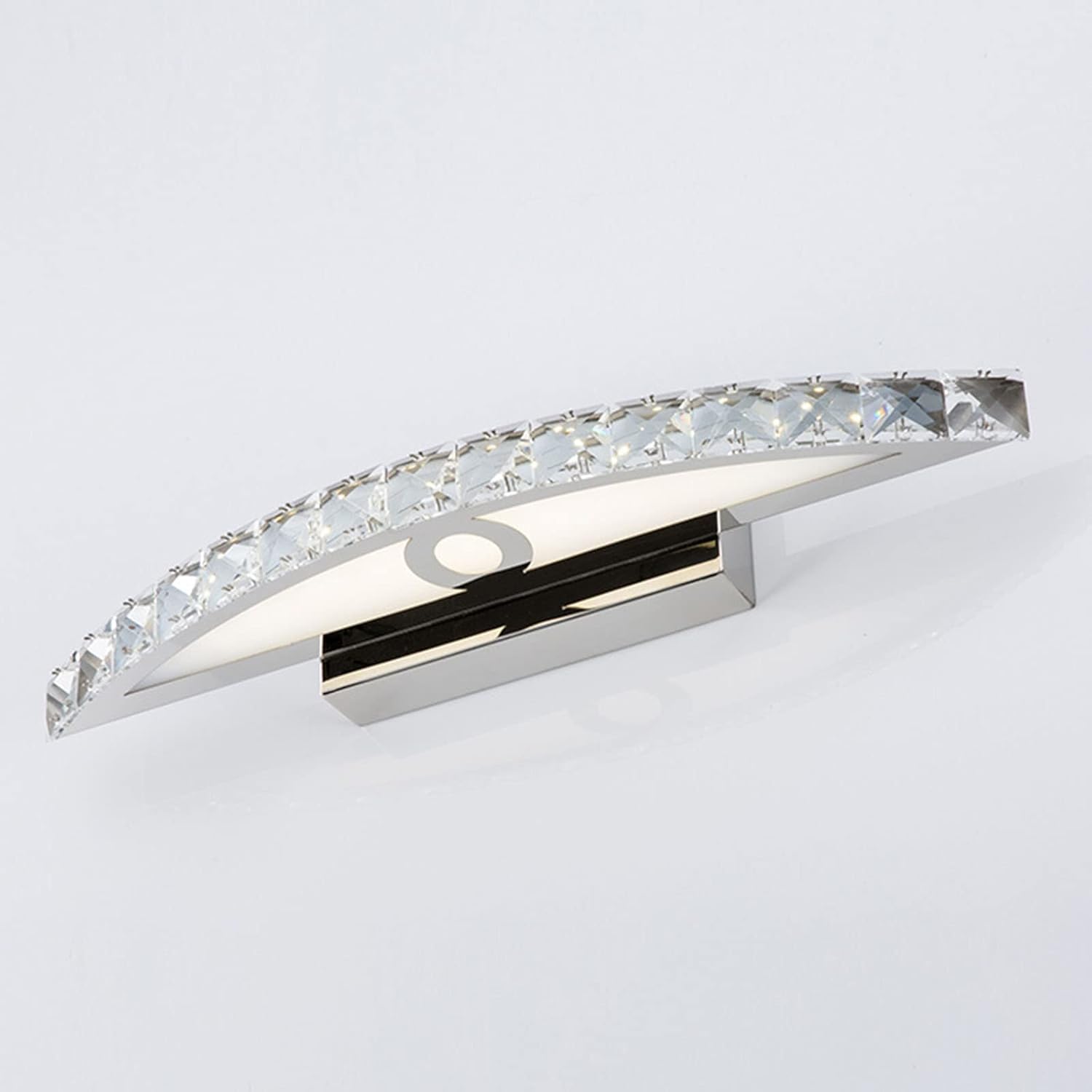 Applique murale pour salle de bain argentée en inox avec strass EKONA - product_type_Atelier Luisiano