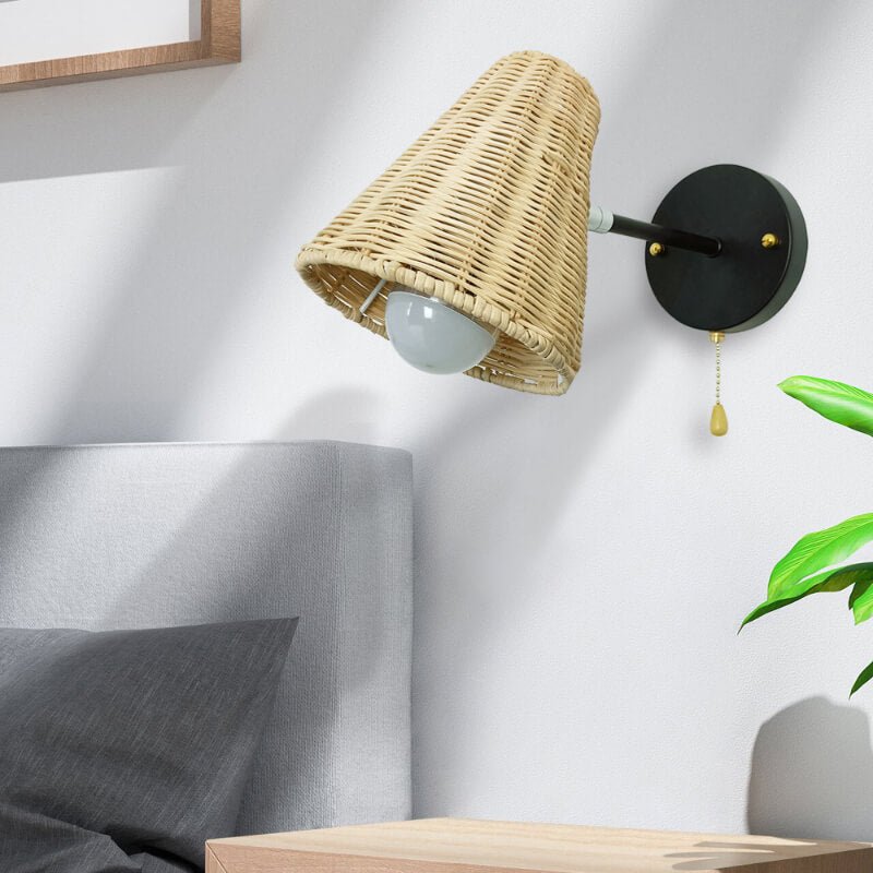 Applique murale rotative en rotin conique │ CONICA - product_type_Floor lamp arc