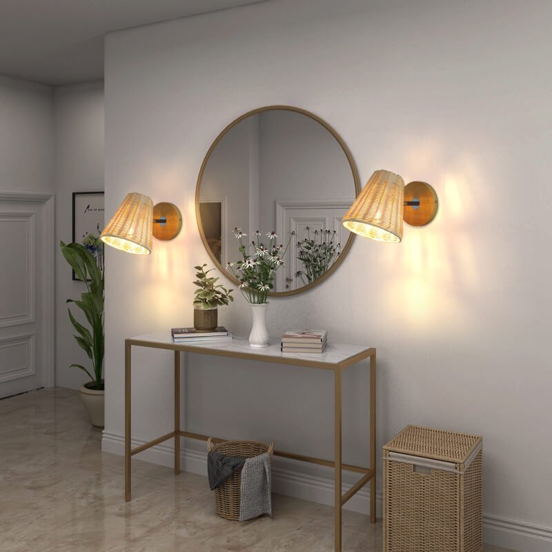 Applique murale rotative en rotin conique │ CONICA - product_type_Floor lamp arc