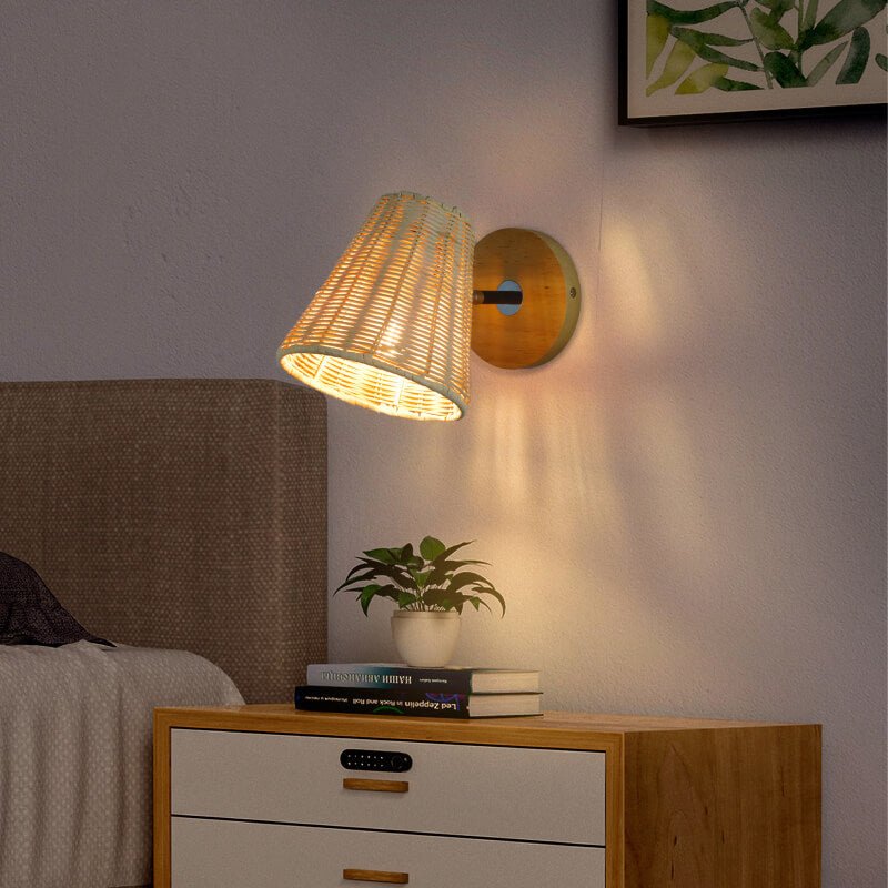 Applique murale rotative en rotin conique │ CONICA - product_type_Floor lamp arc
