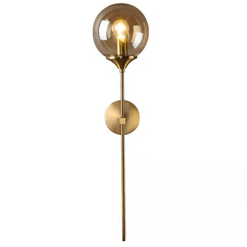 Applique murale scandinave minimaliste en laiton et en verre│ LUTA - product_type_Floor lamp arc