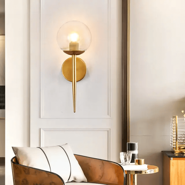 Applique murale vintage avec métallique avec abat - jour en verre│ LOAN - product_type_Floor lamp arc