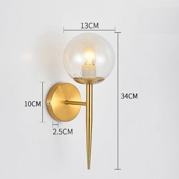 Applique murale vintage avec métallique avec abat - jour en verre│ LOAN - product_type_Floor lamp arc