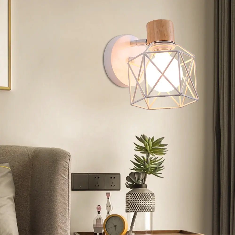 Applique murale vintage en bois et en acier│ HILONA - product_type_Floor lamp arc