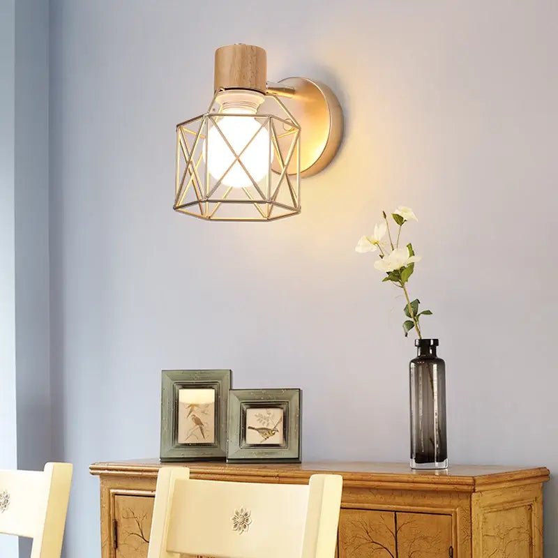 Applique murale vintage en bois et en acier│ HILONA - product_type_Floor lamp arc