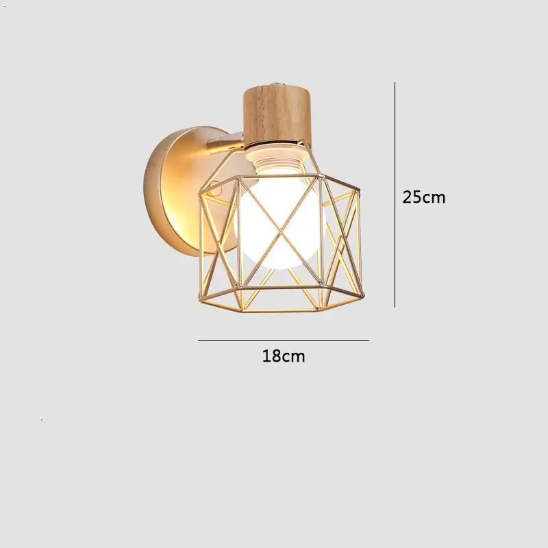 Applique murale vintage en bois et en acier│ HILONA - product_type_Floor lamp arc