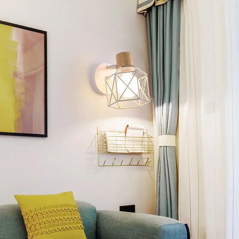 Applique murale vintage en bois et en acier│ HILONA - product_type_Floor lamp arc