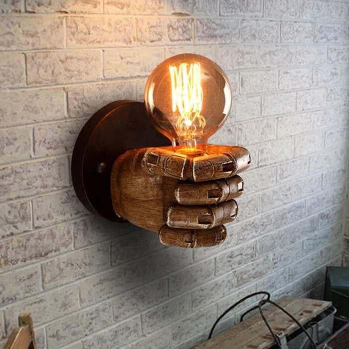 Applique murale vintage en bois et en métal │ HAND - product_type_Floor lamp arc