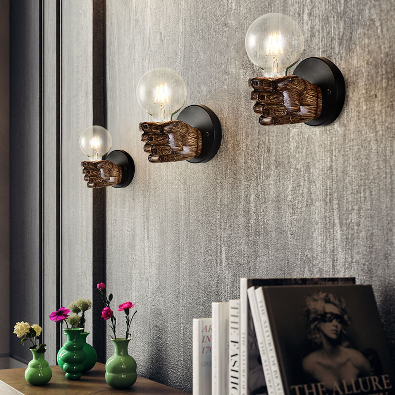 Applique murale vintage en bois et en métal │ HAND - product_type_Floor lamp arc