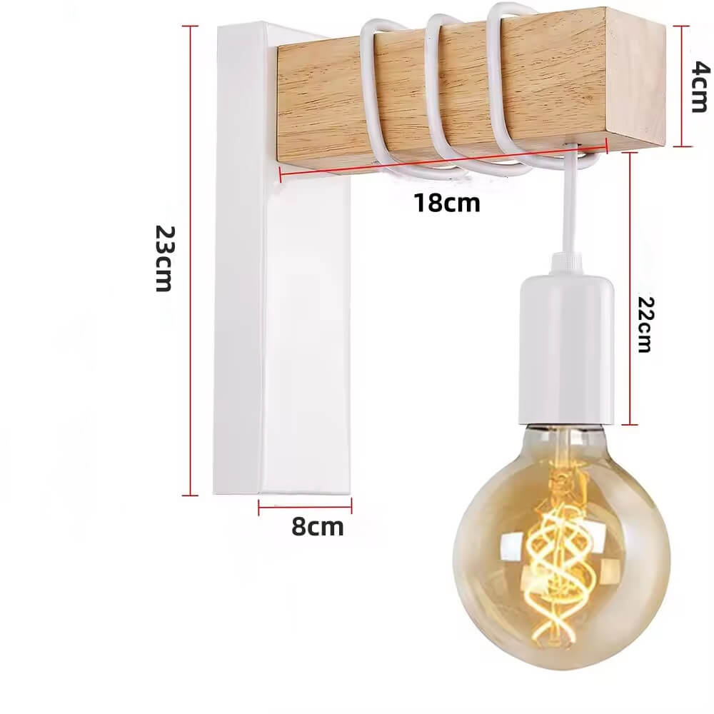 Applique murale vintage en métal et bois au design minimaliste│ ELEONA - product_type_Floor lamp arc