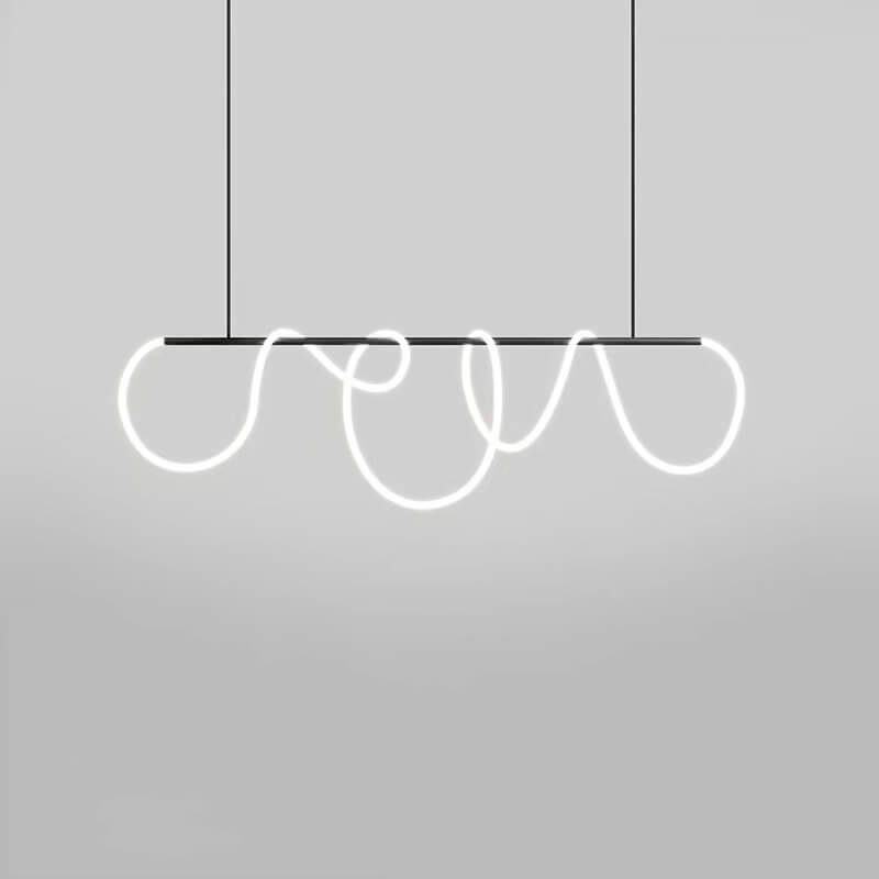 Suspension îlot cuisine LED en métal et silicone | FLEXITY