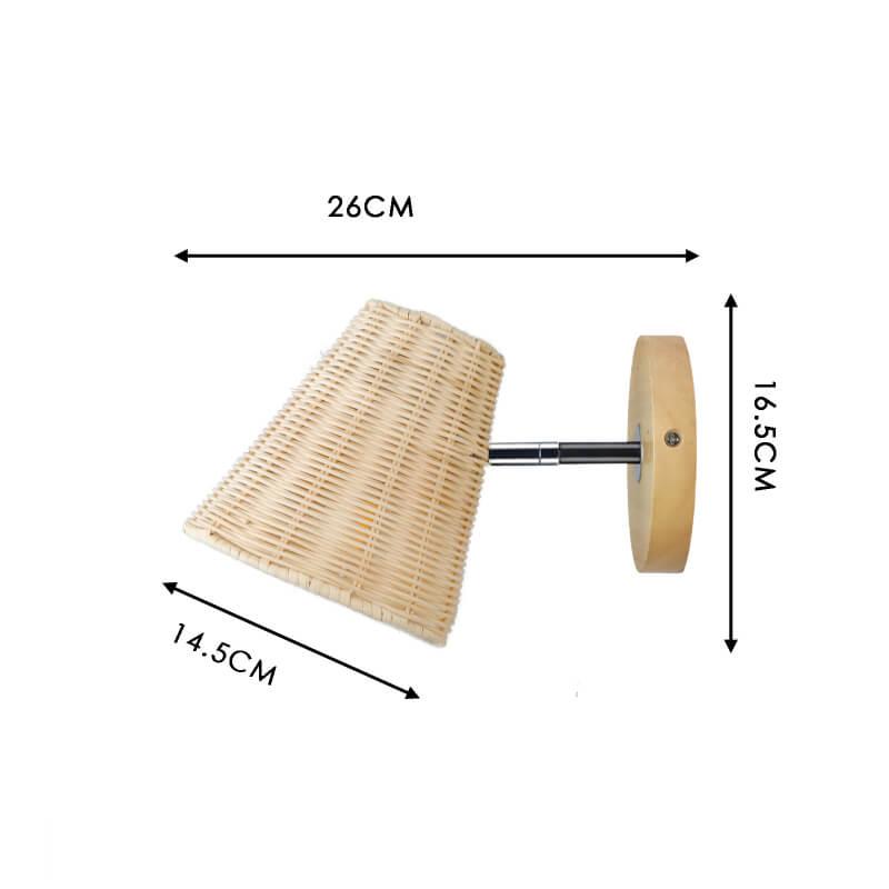 Applique murale rotative en rotin  conique │ CONICA